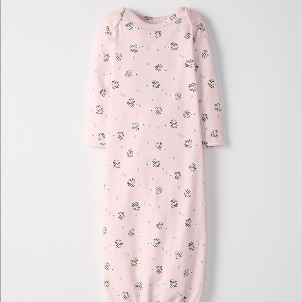 Hanna Andersson Pink Hedgehog Gown